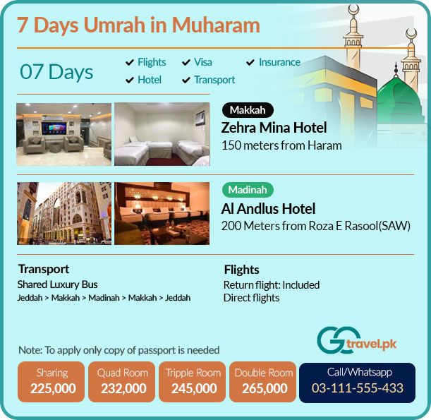 Umrah packages from Karachi best prices for 2024